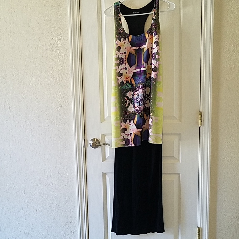 Bebe Flower High Low dress